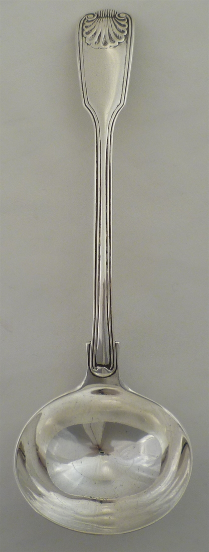 Victorian solid silver double struck Fiddle, Thread & Shell pattern ...