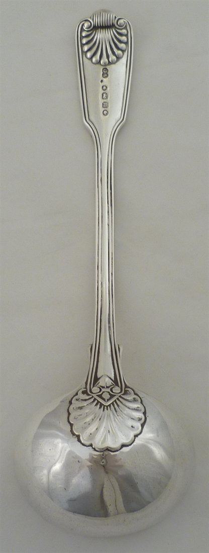 Victorian solid silver double struck Fiddle, Thread & Shell pattern ...